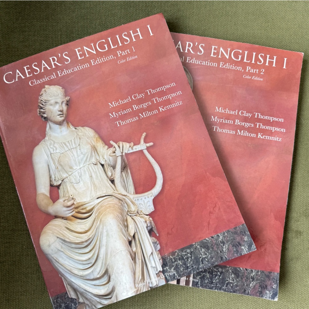 Caesar's English I Textbooks - Coral Red Covers